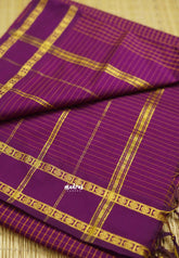 Vintage Gadwal silkcotton Magenta - Madras Sarees